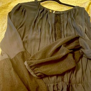 Free people black blouse size large